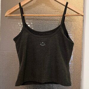 Beyond Yoga Truly Tank in Deep Olive Heather, Size S